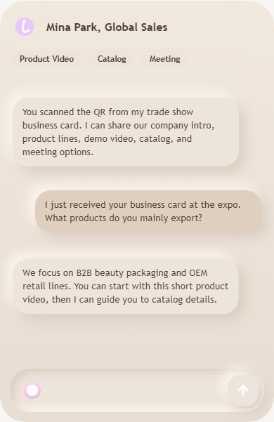 Existing RealLink AI customer conversation example