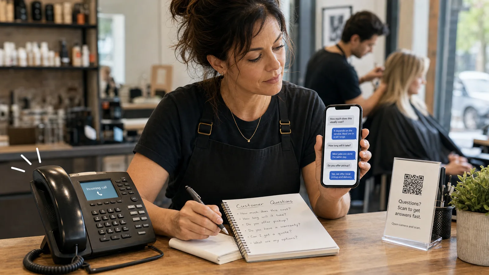 Les alternatives commencent par séparer les appels qui exigent une personne des questions répétées que le client peut résoudre avant d'appeler.