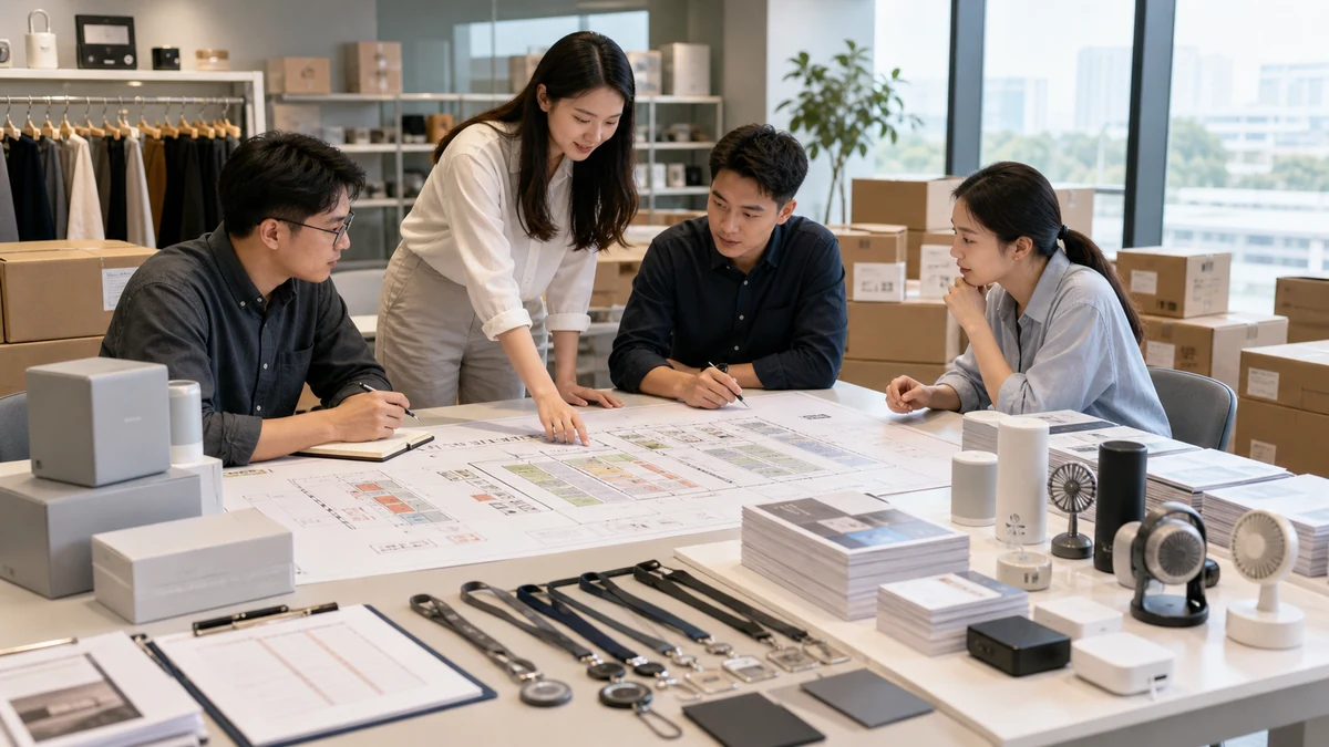 Canton Fair Complex出展チームが展示前にサンプル、物流、バイヤー質問を準備する様子