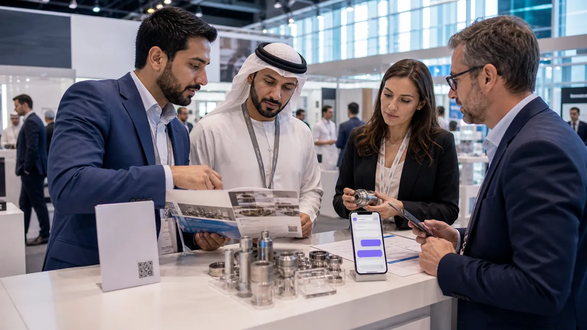 Dubai World Trade CentreのブースQR会話