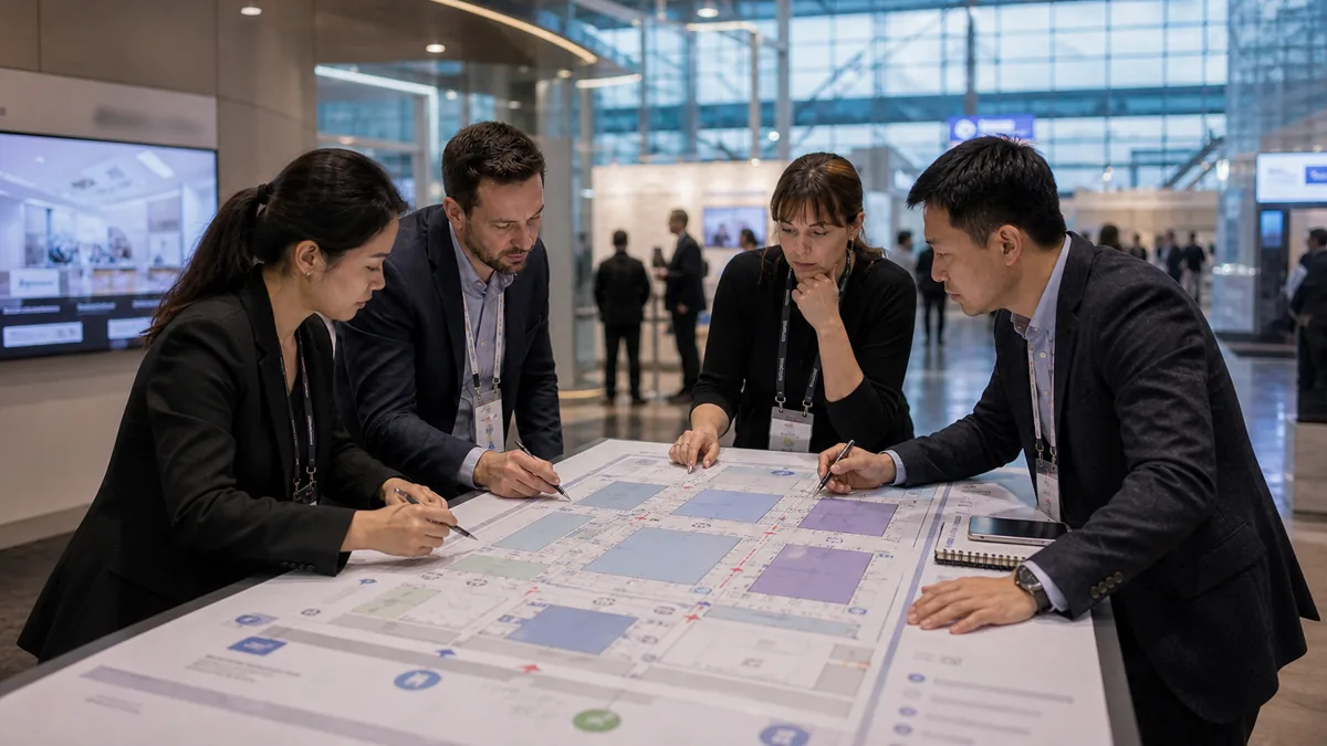 DWTC hall movement planning for exhibitors
