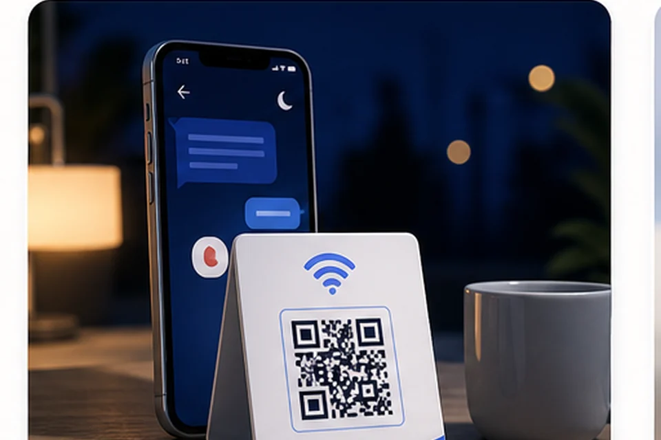 After-hours customer service QR card