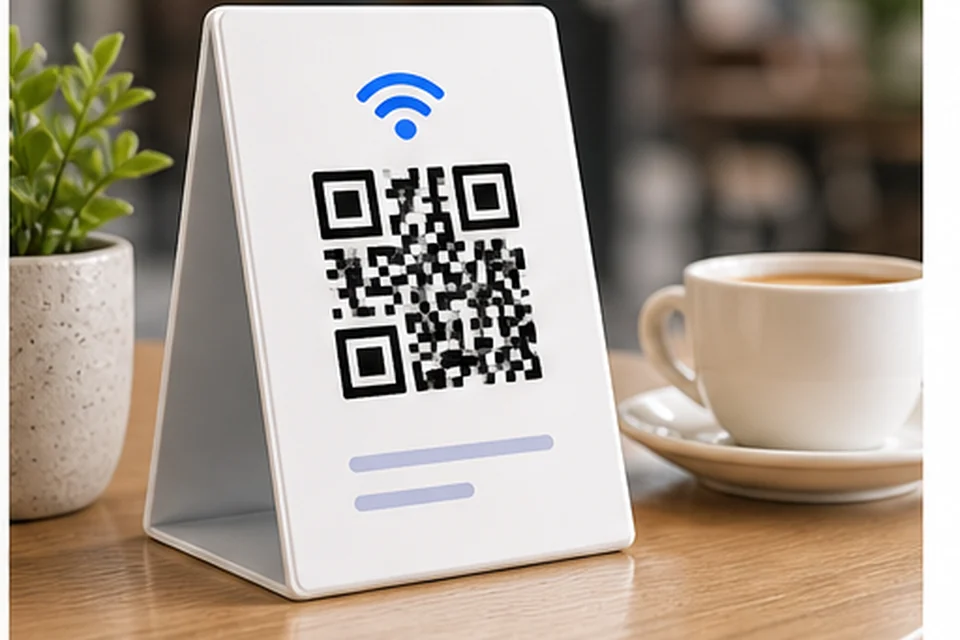 Wi-Fi QR code access card