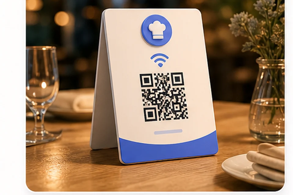 QR customer service table card