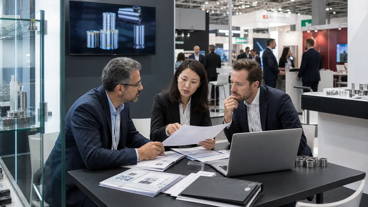 Distributor- und Zertifizierungsfragen am Messe-Frankfurt-Stand
