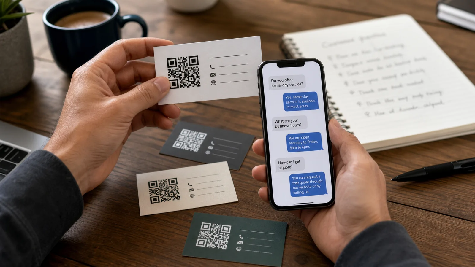 La destination doit suivre le besoin suivant : enregistrer le contact, voir les services, réserver, poser une question ou vérifier des preuves.