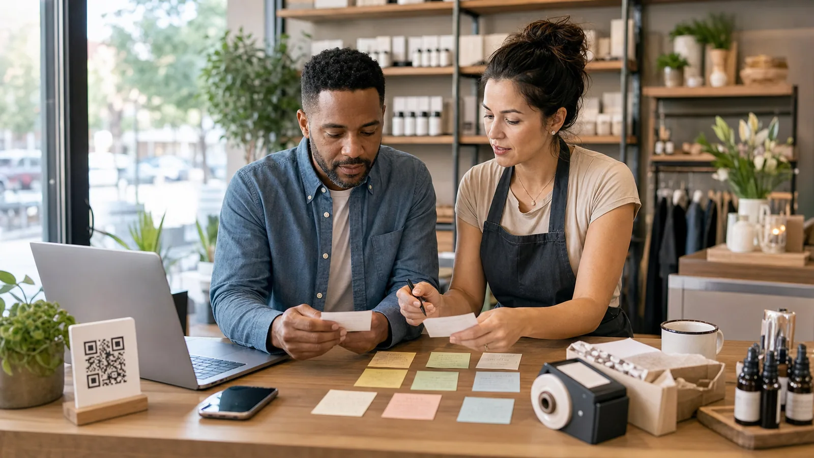 Un QR code professionnel doit ouvrir la réponse ou l'action adaptee au moment physique, pas automatiquement la page d'accueil.