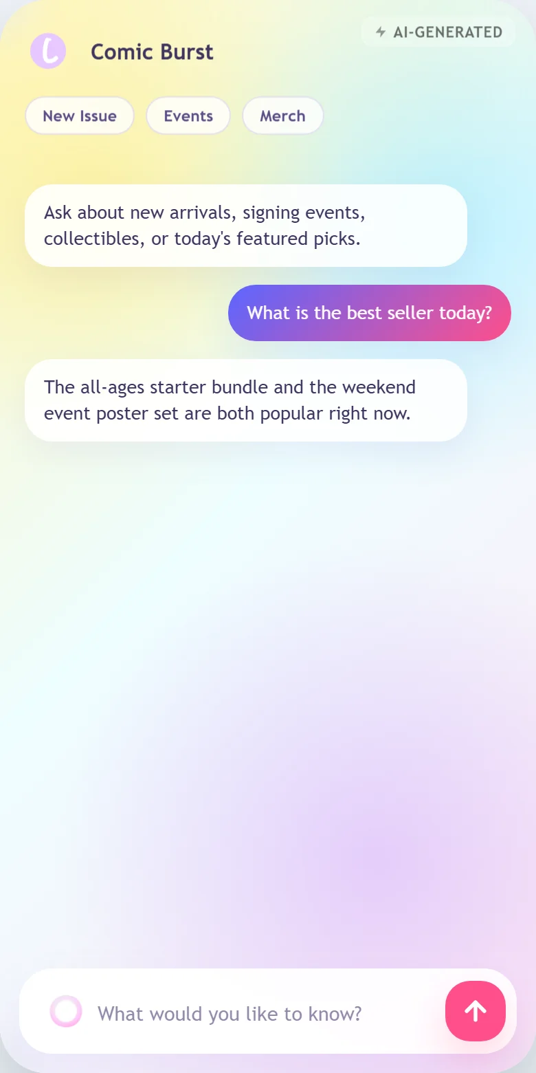 Comic Burst theme preview