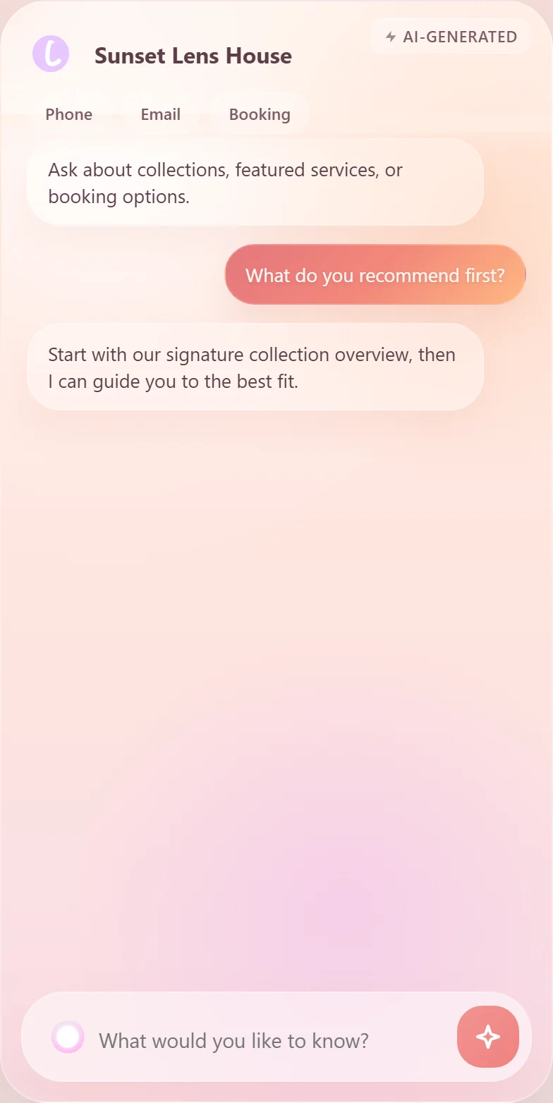Sunset Lens theme preview